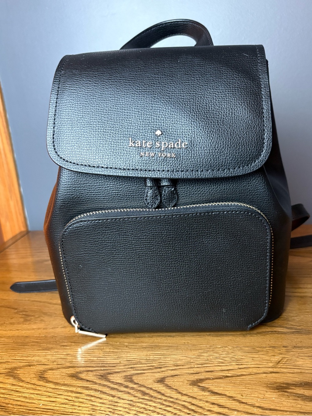 kate spade Black Pebbled Leather Mini Backpack